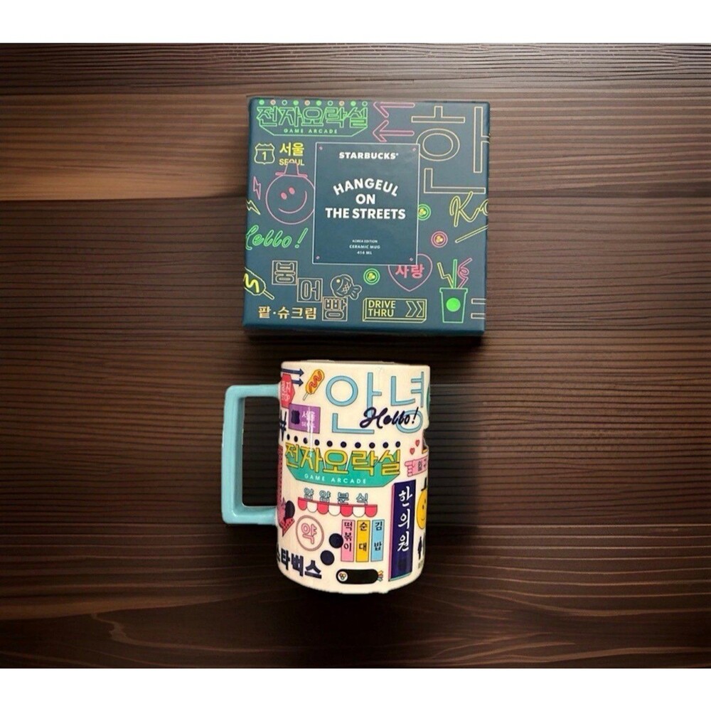 Starbucks Korea 2026 Hangeul Xion Mug 414ml 14oz Hangul on the Streets 14oz - Picture 2 of 5